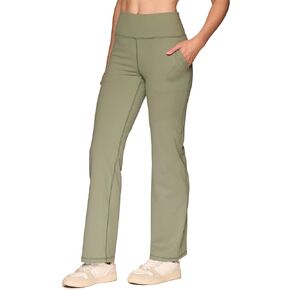 RBX Active Yoga Pants for Women, Tummy Control Boot Cut Flare Legging Lightweight Buttery Soft Sweatpants with Pockets
