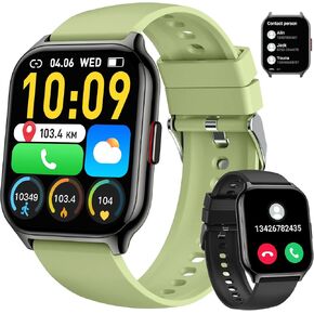 Smart Watch for Men Women Fitness: (Make/Answer Call) Bluetooth Smartwatch for Android Phones iPhone Outdoor Waterproof Digital Sport Running Watches Health Tracker Heart Rate Monitor Step Counter