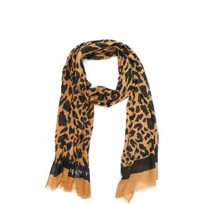 kate spade new york Women's Regal Leopard Oblong Scarf, Stylish Fashion Accessory for Women, panela/black, OS