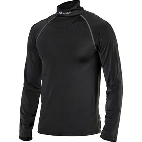 Shock Doctor Compression Shirt with Neckguard for Hockey. Long Sleeves with Integrated Neck Guard. for Adult Men