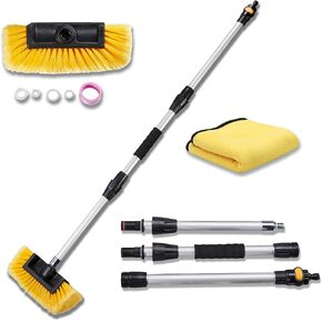 Multi-use Vehicle Wash Brush for Cars, Trucks, SUVs, RVs, Boats, Floors, House Exteriors, etc.(Yellow)