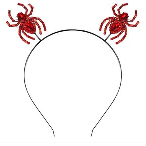 ANGLESJELL Halloween Headband Crystal Spider Hairband for Women Pumpkin Ghost Headwear Halloween Hair Accessory Party Gifts