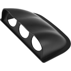 Motoforti Universal Triple Hole Dash Gauge Holder, ABS Plastic, Gloss Black, 1 Pcs
