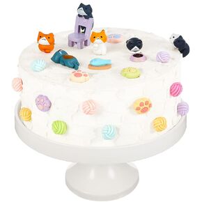 26 Pcs Cat Cake Topper Cute Cat Figurines Cat Happy Birthday Cake Topper Cat Paw Cake Toppers Cat Party Decoration Mini Cat Set for Cat Birthday Party Garden Home Shower Supplies(Cute Cat)