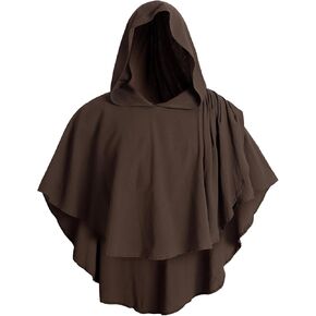 Medieval Hooded Cowl Post Apocalyptic Shawl Scarf Shaman Cowl Renaissance Hooded Shawl