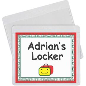 C-Line 3-3/4" x 3" Self-Adhesive Labeling Pockets, 25 Holders per Pack, 125 Holders Total, Clear (70443-5)