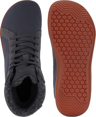WHITIN Men's Wide Winter Barefoot Shoes | Hi-top Minimalist Sneakers | Zero Drop Sole | Optimal Warmth & Protection in Kuwait