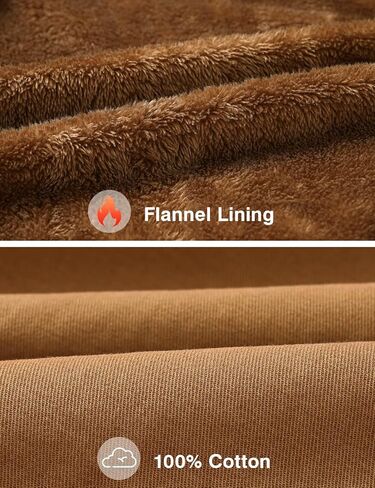 Rdruko Men's Work Jackets Flannel Lined Insulated Cotton Workwear Hooded Winter Coats in Kuwait