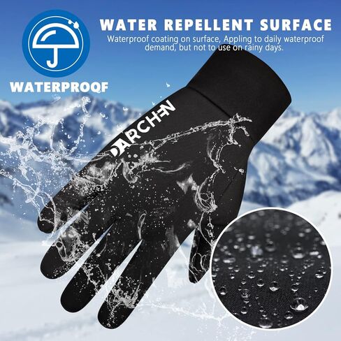 DARCHEN Kids Winter Gloves Black Cycling Gloves Running Water Repellent Touchscreen Warm Fleece Anti-slip for Boys Girls Age 4-12 Years Old Cycling Football Gloves in Saudi Arabia