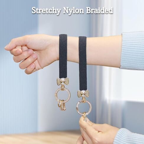 سلسلة مفاتيح معصم قابلة للتطوير، حزام حبل رائع قابل للتمدد مع مشبك معدني للمفاتيح in Kuwait