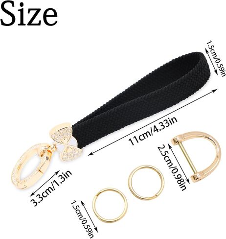 سلسلة مفاتيح معصم قابلة للتطوير، حزام حبل رائع قابل للتمدد مع مشبك معدني للمفاتيح in Kuwait