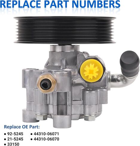 21-5245 Power Steering Pump with Pully Compatible with 2002-2009 Toyota Camry 2.4L, 2002-2008 Toyota Solara 2.4L, Power Assist Pump Replace Part 92-5245 33150 44310-06071 44310-06070 in Saudi Arabia