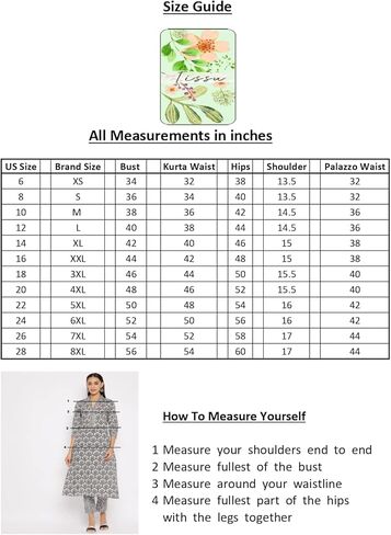 Tissu Women's Cotton Sea Green & Pink Floral Printed Kurta with Palazzo in Saudi Arabia