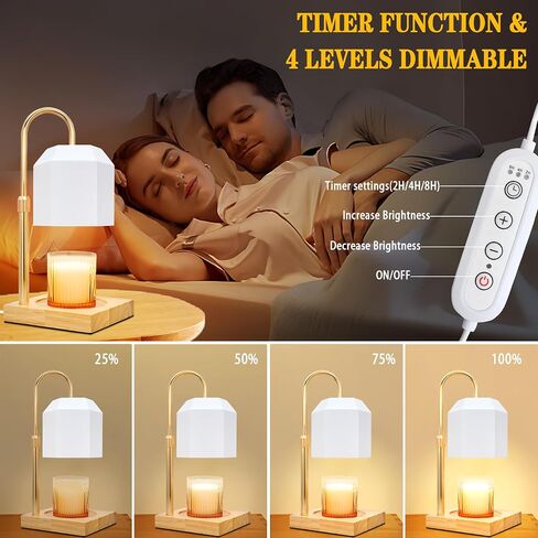 Candle Warmer Lamp with Timer,Candle Warmer，Adjustable Height Candle lamp for Scented Wax Jar Candles in Saudi Arabia