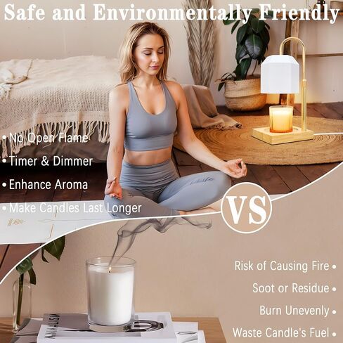 Candle Warmer Lamp with Timer,Candle Warmer，Adjustable Height Candle lamp for Scented Wax Jar Candles in Saudi Arabia