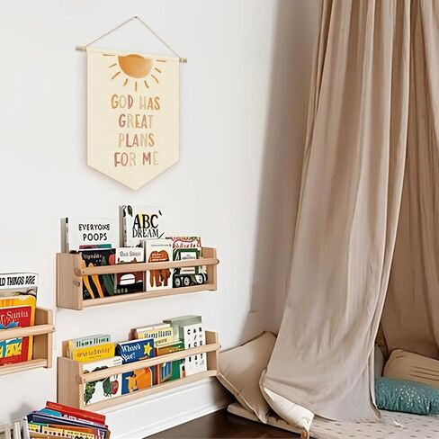 Christian Bible Banner, Sunday School Decorations for Classroom, Christian Nursery Decor, Inspirational Religious Wall Hanging Pennant Flag Banner Decor for Kids Room Preschool Classroom in Kuwait