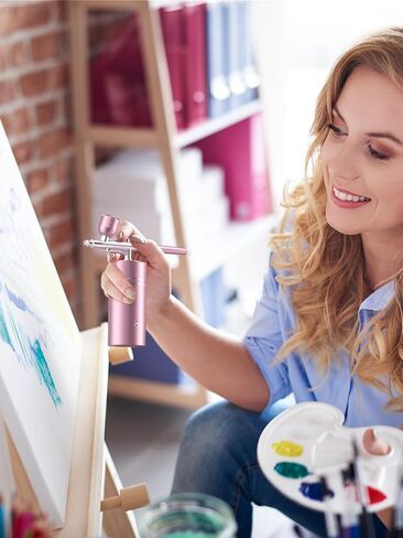 25PSI بندقية البخاخة المحمولة القابلة لإعادة الشحن المحمولة البخاخة اللاسلكية للرسم، ديكور الكعكة، كوكي، الوضع، ماكياج، الحلاق in Kuwait
