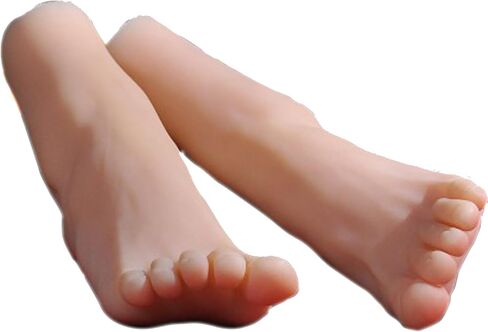 قدم نموذج بالحجم الطبيعي من السيليكون الناعم، قدم عرض صنادل من السيليكون، عرض الاحذية، مسامير رسم فنية - بينك in Kuwait