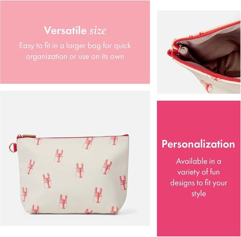 THIRTY-ONE Gifts Tapered Pouch, Zippered Pouch for Purse, Travel Bag, or House Organization, Little Lobsters in Saudi Arabia