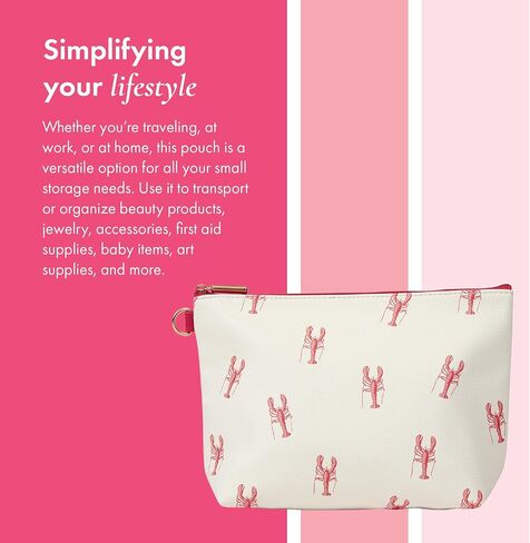 THIRTY-ONE Gifts Tapered Pouch, Zippered Pouch for Purse, Travel Bag, or House Organization, Little Lobsters in Saudi Arabia