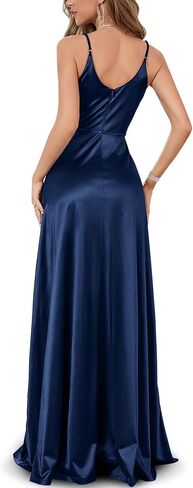 Women's Vintage 1950's Surplice V Neck Split Thigh Evening Party Formal Dress in Kuwait