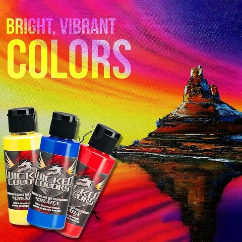 مجموعة نظام ضاغط خزان الهواء بمروحة مزدوجة من Master Airbrush Cool Runner II مع مجموعة بخاخة الجاذبية G233 الاحترافية مع 3 نصائح، مجموعة فنان طلاء أكريليك مكونة من 12 لونًا شريرًا، مجموعة تنظيف البخاخة in Saudi Arabia