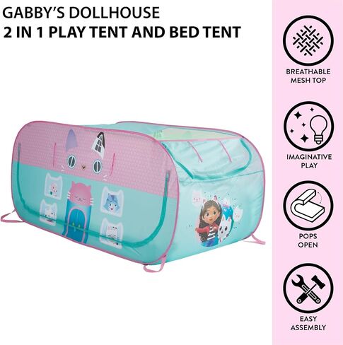 Marvel Spiderman 2 in 1 Kids Pop Up Play Tent and Twin Bed Tent for Pretend and Imaginative Play in Saudi Arabia