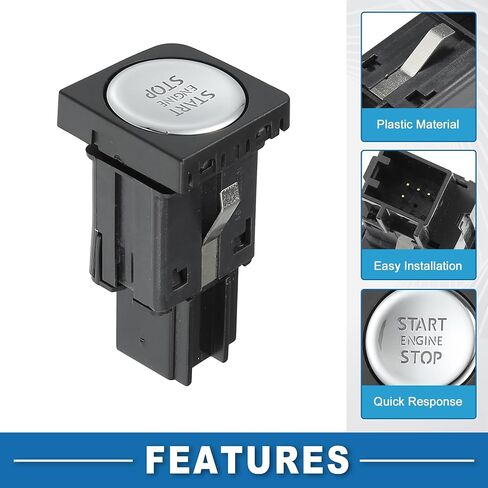 Push Button Starter Switch No.16D959839 Engine Start Stop Switch Button for Volkswagen Jetta 2011-2017 Silver Tone Black in Saudi Arabia