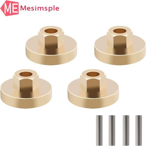 Counterweight FCX24 Brass Wheel Hex Hub Adaptor for FMS 1/24 FCX24 1/18 FCX18 LC80 Upgrades Parts Black in Saudi Arabia