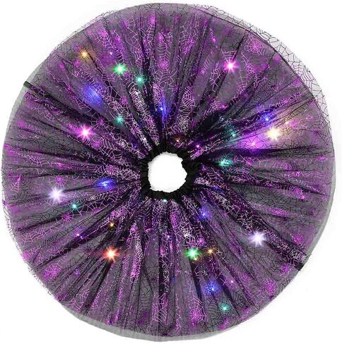 Halloween LED Tutu Skirt Light Up Tutu Sparkly Spider Skirts Glow Tulle Dance Skirts for Women and Girls in Saudi Arabia