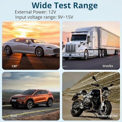 جهاز اختبار بطارية السيارة 12 فولت، جهاز اختبار حمل البطارية 100-2000 CCA، محلل مولد كهربائي للسيارة، أداة اختبار نظام شحن السيارة والتدوير للسيارة والشاحنات والدراجات النارية والقوارب ATV RV، جهاز اختبار البطارية in Kuwait