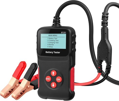 جهاز اختبار بطارية السيارة 12 فولت، جهاز اختبار حمل البطارية 100-2000 CCA، محلل مولد كهربائي للسيارة، أداة اختبار نظام شحن السيارة والتدوير للسيارة والشاحنات والدراجات النارية والقوارب ATV RV، جهاز اختبار البطارية in Kuwait