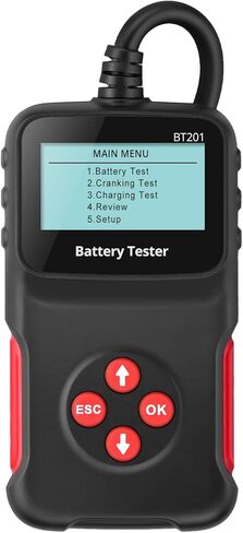 جهاز اختبار بطارية السيارة 12 فولت، جهاز اختبار حمل البطارية 100-2000 CCA، محلل مولد كهربائي للسيارة، أداة اختبار نظام شحن السيارة والتدوير للسيارة والشاحنات والدراجات النارية والقوارب ATV RV، جهاز اختبار البطارية in Kuwait