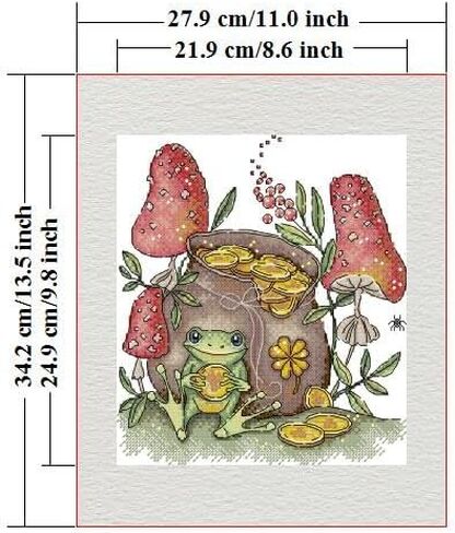 CROSSDECOR Cross Stitch Kit for Beginners Animal Patterns DIY Stamped Embroidery Set Counted Needlepoint Starter Kits Craft Supplies Handmade 11CT 3 Strands,No Frame in Kuwait