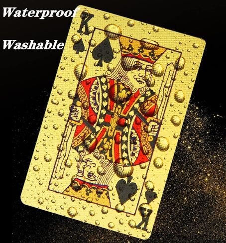 4 Decks Waterproof Playing Cards Plastic Poker Cards, Foil Poker Cards Novelty Poker Cards Waterproof Deck of Cards Tricks Tool Playing Card for Men Adults Family Game Party Birthday Party in Saudi Arabia