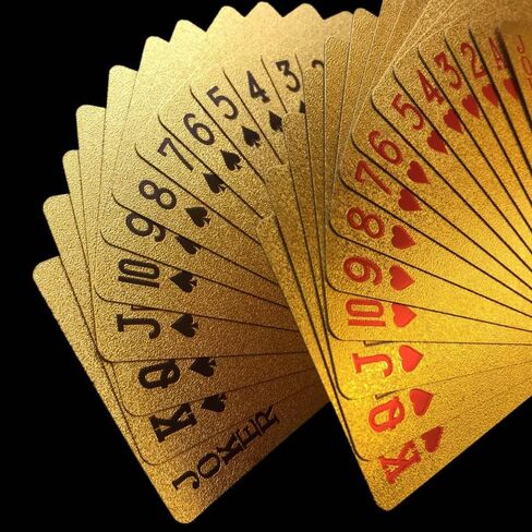4 Decks Waterproof Playing Cards Plastic Poker Cards, Foil Poker Cards Novelty Poker Cards Waterproof Deck of Cards Tricks Tool Playing Card for Men Adults Family Game Party Birthday Party in Saudi Arabia