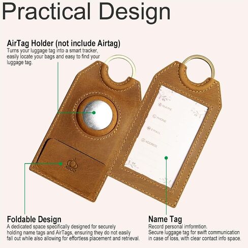 بطاقة أمتعة السفر لمنع الخسارة من Airtag، حقيبة جلدية واقية لمنع تسرب المعلومات، ملصق حقيبة شخصي أنيق لإكسسوارات السفر الأساسية in Saudi Arabia