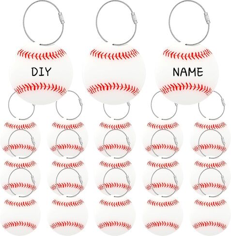 18 Pcs Baseball Luggage Tags for Suitcases Acrylic Baseball Travel Suitcase Labels with Metal Ring Luggage Name Tags Funny Baseball Tags Gifts for Men Women Sport Travel in Kuwait