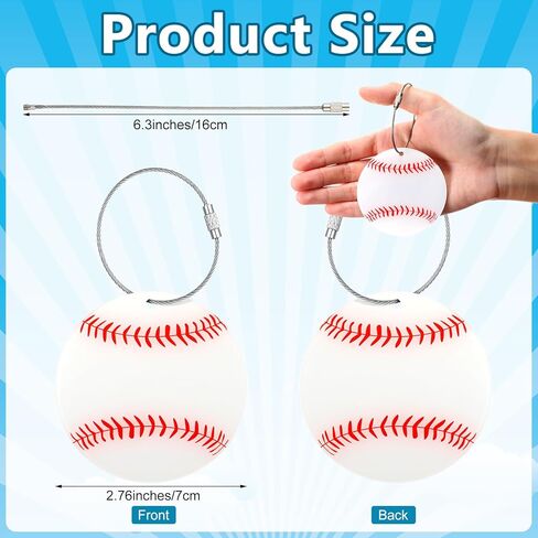 18 Pcs Baseball Luggage Tags for Suitcases Acrylic Baseball Travel Suitcase Labels with Metal Ring Luggage Name Tags Funny Baseball Tags Gifts for Men Women Sport Travel in Kuwait