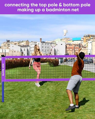 مجموعة شبكة كرة طائرة احترافية محمولة في الهواء الطلق مع 3 مستويات قابلة للتعديل لأعمدة فولاذية الارتفاع، نظام مضاد للترهل، الكرة الطائرة، مضخة، خط حدودي وحقيبة حمل للفناء الخلفي in Kuwait