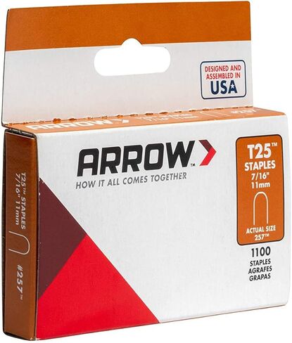 Arrow Fastener 257 Genuine T25/T2025 7/16-Inch Staples, 1,100-Count - 5 Pack in Saudi Arabia