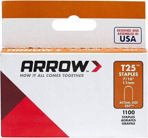 Arrow Fastener 257 Genuine T25/T2025 7/16-Inch Staples, 1,100-Count - 5 Pack in Saudi Arabia