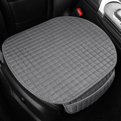 Car Cushion Pad, Bottom Seat Covers for Cars, Super Breathable, Warm in Winter and Cool in Summer, Anti-Slip, Storage Bags, Universal Front Seat Covers Fit for Most Sedans(2Pcs Gray) in Saudi Arabia