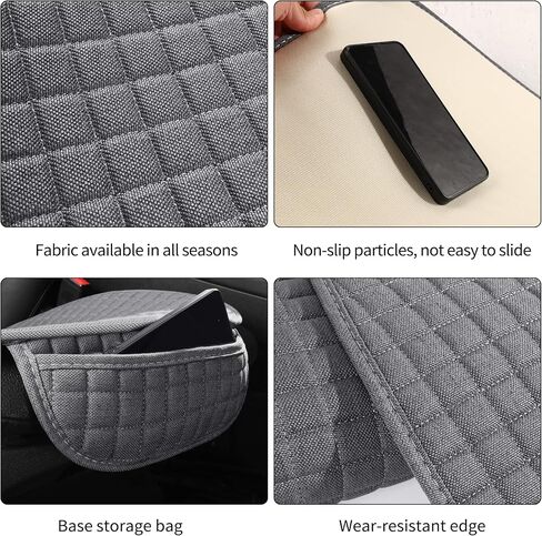 Car Cushion Pad, Bottom Seat Covers for Cars, Super Breathable, Warm in Winter and Cool in Summer, Anti-Slip, Storage Bags, Universal Front Seat Covers Fit for Most Sedans(2Pcs Gray) in Saudi Arabia
