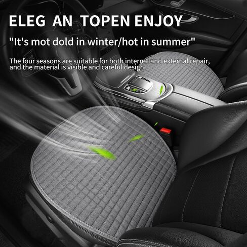 Car Cushion Pad, Bottom Seat Covers for Cars, Super Breathable, Warm in Winter and Cool in Summer, Anti-Slip, Storage Bags, Universal Front Seat Covers Fit for Most Sedans(2Pcs Gray) in Saudi Arabia