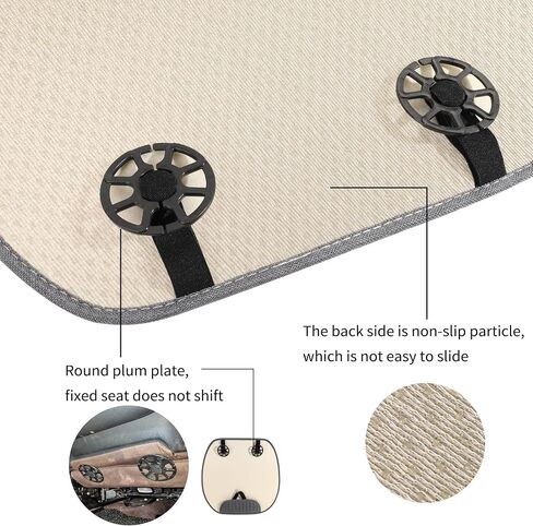 Car Cushion Pad, Bottom Seat Covers for Cars, Super Breathable, Warm in Winter and Cool in Summer, Anti-Slip, Storage Bags, Universal Front Seat Covers Fit for Most Sedans(2Pcs Gray) in Saudi Arabia