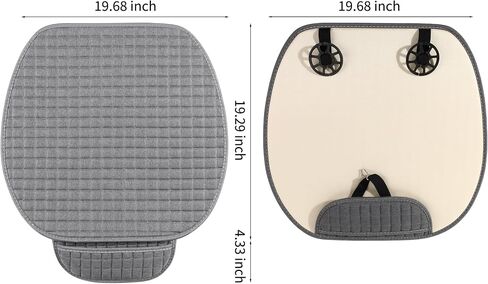 Car Cushion Pad, Bottom Seat Covers for Cars, Super Breathable, Warm in Winter and Cool in Summer, Anti-Slip, Storage Bags, Universal Front Seat Covers Fit for Most Sedans(2Pcs Gray) in Saudi Arabia