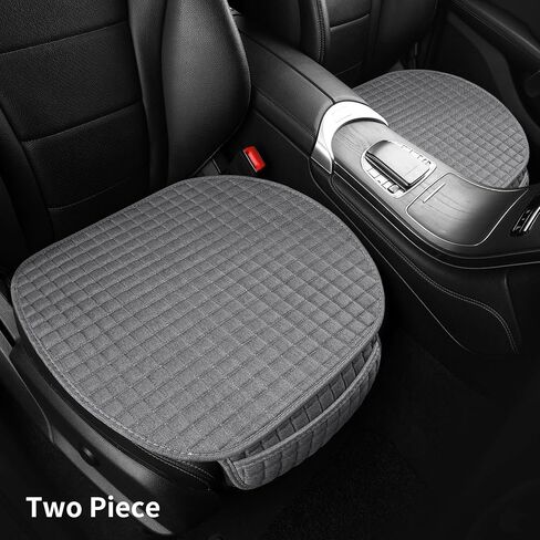 Car Cushion Pad, Bottom Seat Covers for Cars, Super Breathable, Warm in Winter and Cool in Summer, Anti-Slip, Storage Bags, Universal Front Seat Covers Fit for Most Sedans(2Pcs Gray) in Saudi Arabia