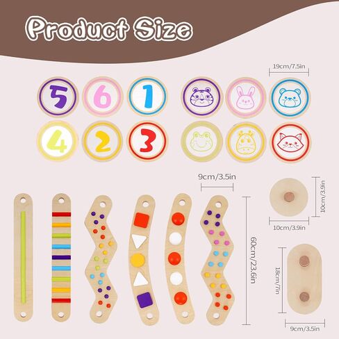 Wooden Balance Beam for Kids 3+ Toddler Montessori Balance Beam Indoor Outdoor Kids Balance Stepping Stones Coordination and Stability Exercise in Kuwait