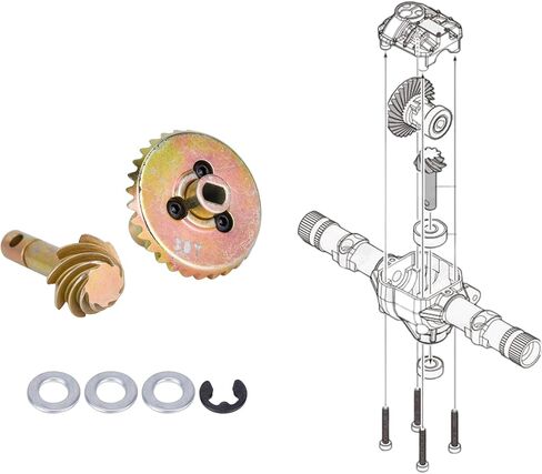 AMK RC Car Bevel Gear, Metal Gear Solid Delta, 8T 24T/27T/30T/33T Heavy Duty Overdrive Bevel Gear for 1/10 RC Crawler Axial SCX10 II AR44/45 Capra Portal Axle Spare Parts (30T 8T Reversal) in Kuwait